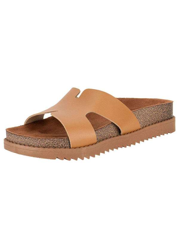 Moleca - Tamanco Feminino Flat Moleca 5500100 - Camel