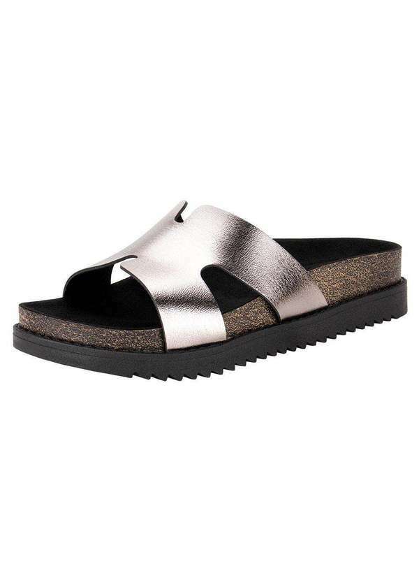 Moleca - Tamanco Feminino Flat Moleca 5500100 - Grafite