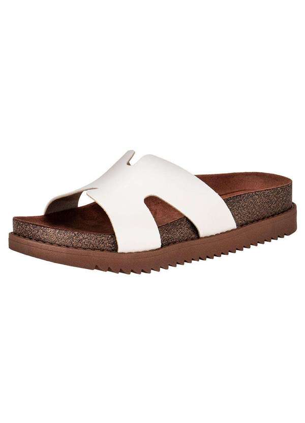 Moleca - Tamanco Feminino Flat Moleca 5500100 - Marfim