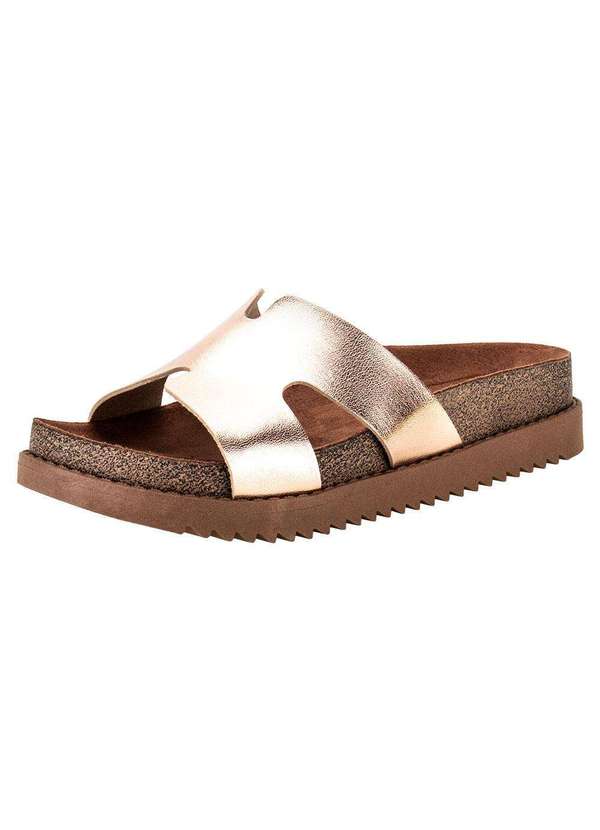 Moleca - Tamanco Feminino Flat Moleca 5500100 - Bronze