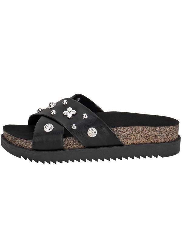 Moleca - Tamanco Feminino Flat Moleca 5500112 Preto 2