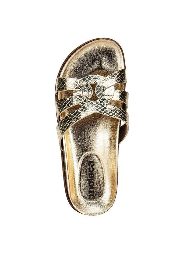Moleca - Tamanco Feminino Flat Moleca 5500116 Ouro 5
