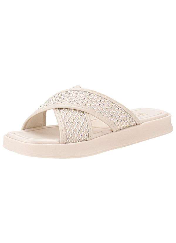 Moleca - Tamanco Feminino Flat Moleca 5506104 - Marfim