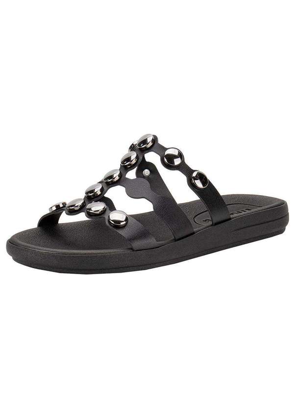Moleca - Tamanco Feminino Flat Moleca 5525105 - Preto