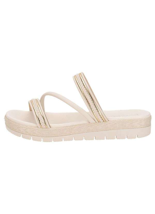 Moleca - Tamanco Feminino Flat Moleca 5539105 - Marfim 2