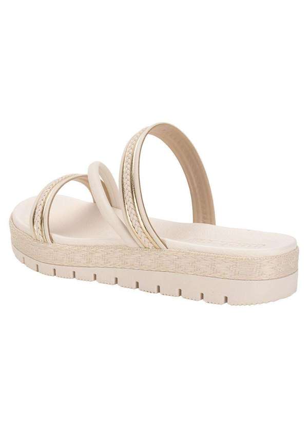 Moleca - Tamanco Feminino Flat Moleca 5539105 - Marfim 3