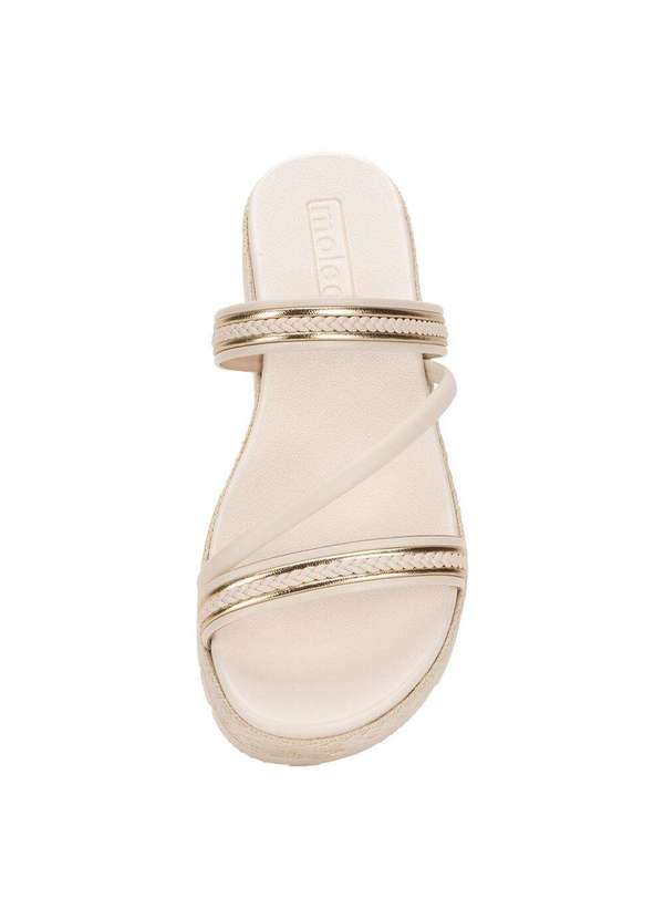 Moleca - Tamanco Feminino Flat Moleca 5539105 - Marfim 5
