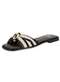 Moleca - Tamanco Feminino Flat Moleca 5547107 - Preto/Branco - variação: - Preto/Branco