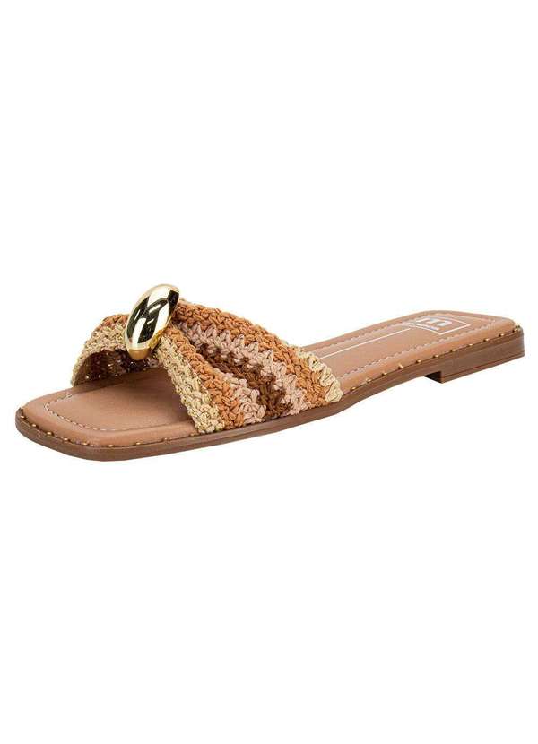 Moleca - Tamanco Feminino Flat Moleca 5547107 - Salmão