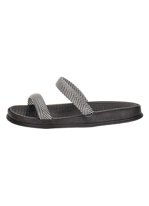 Moleca - Tamanco Feminino Flat Moleca 5556100 - Preto/Branco 2