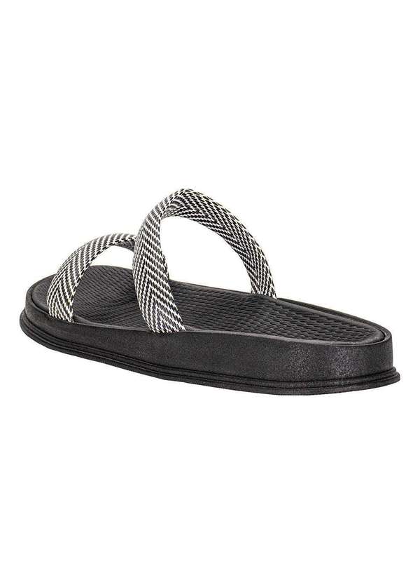 Moleca - Tamanco Feminino Flat Moleca 5556100 - Preto/Branco 3