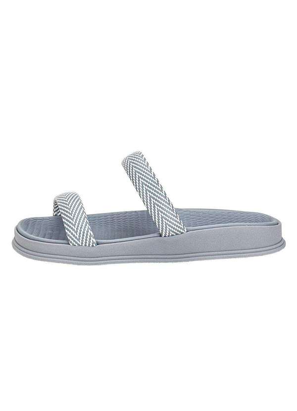 Moleca - Tamanco Feminino Flat Moleca 5556100 - Azul/Branco 2