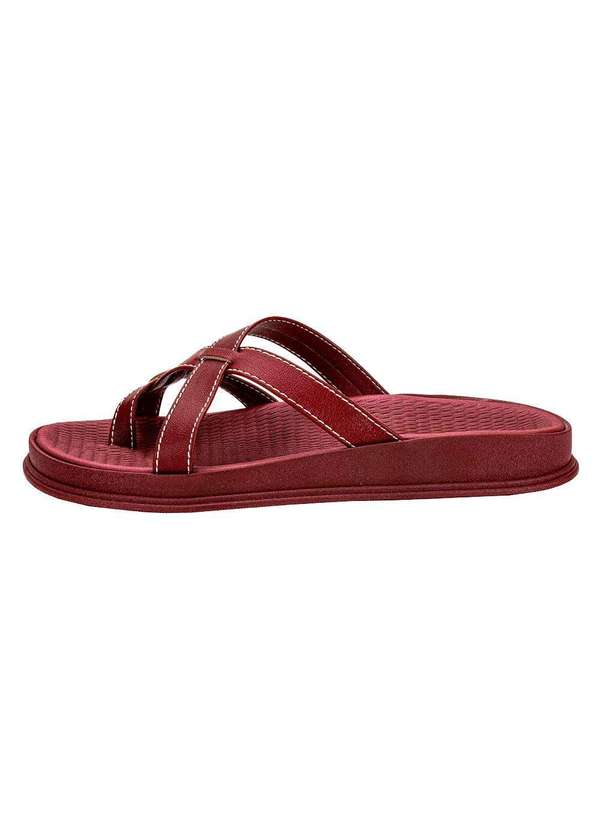 Moleca - Tamanco Feminino Flat Moleca 5556101 - Vinho 2