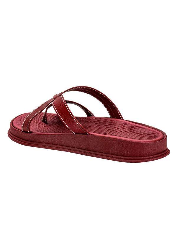 Moleca - Tamanco Feminino Flat Moleca 5556101 - Vinho 3