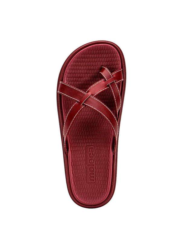 Moleca - Tamanco Feminino Flat Moleca 5556101 - Vinho 5