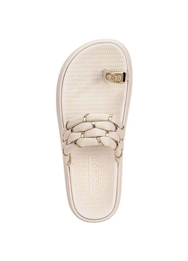 Moleca - Tamanco Feminino Flat Moleca 5556111 Branco/Off 5