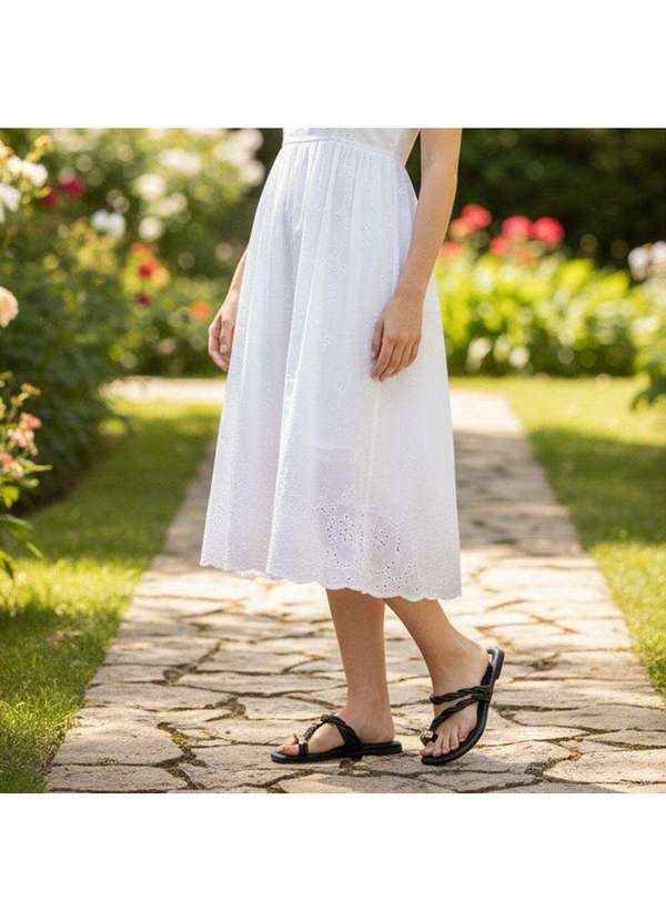 Moleca - Tamanco Feminino Flat Moleca 5570102 Marfim 2