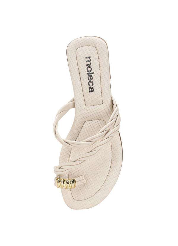 Moleca - Tamanco Feminino Flat Moleca 5570102 Marfim 5