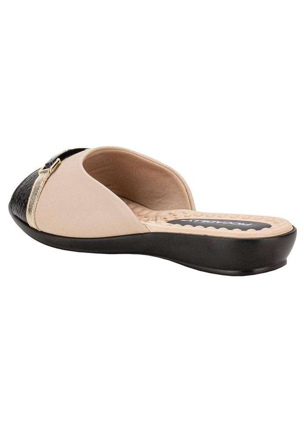 Piccadilly - Tamanco Feminino Flat Piccadilly 500375 - Bege/Preto 3