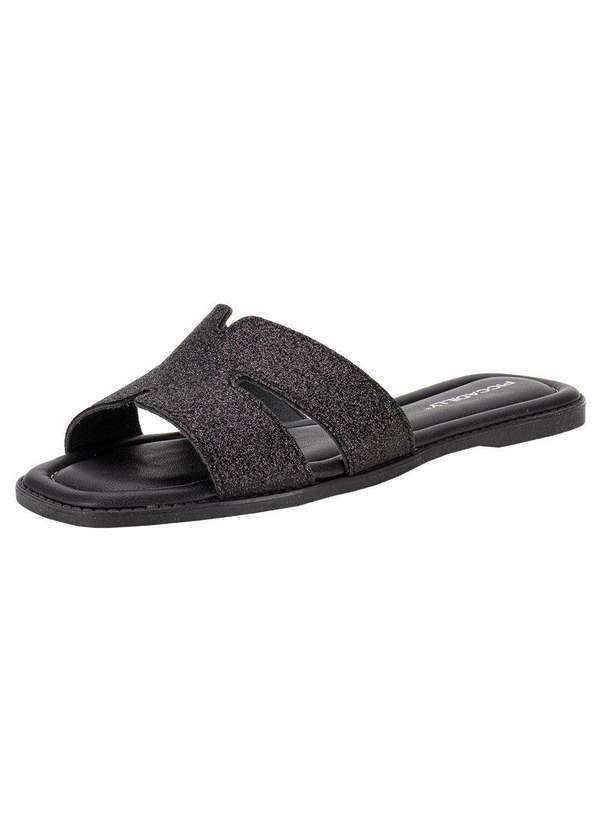 Piccadilly - Tamanco Feminino Flat Piccadilly 506013 - Preto