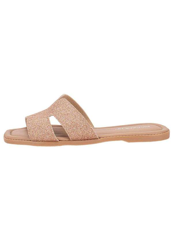 Piccadilly - Tamanco Feminino Flat Piccadilly 506013 - Ouro/Rosado 2