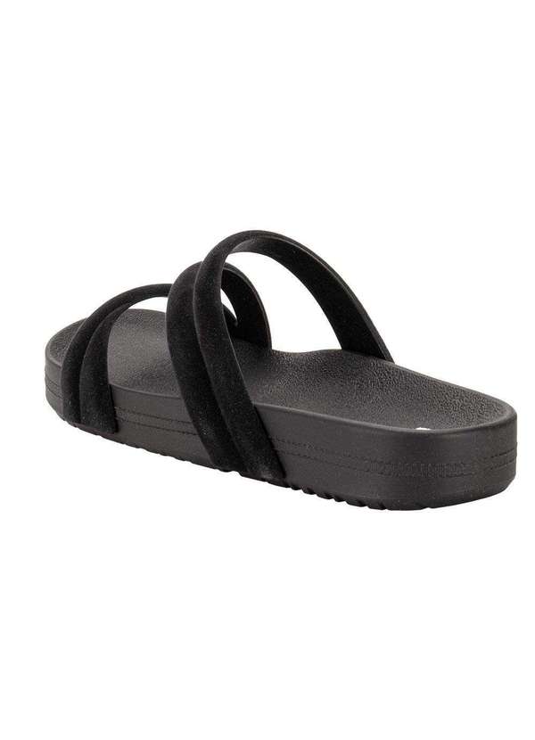 Zaxy - Tamanco Feminino Flat Pop Zaxy 19211 - Preto/Camurça 3