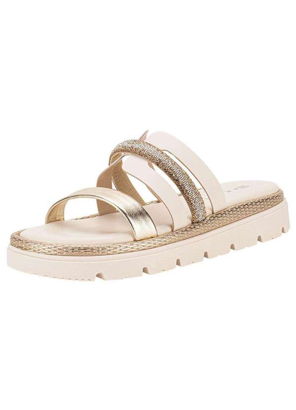 Ramarim - Tamanco Feminino Flat Ramarim 2429202 - Ouro