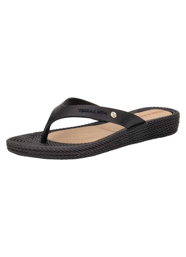 Terra & Agua - Tamanco Feminino Flat Terra & Água 210012 Preto