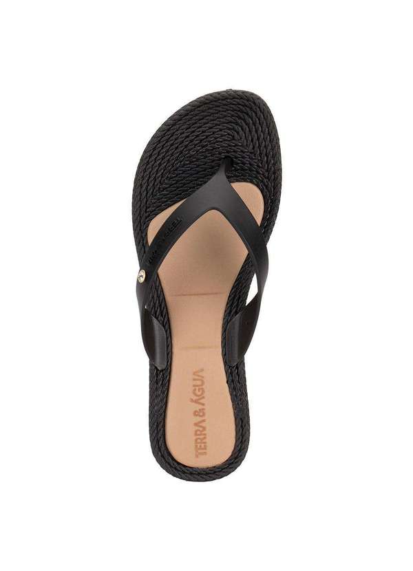 Terra & Agua - Tamanco Feminino Flat Terra & Água 210012 Preto 5