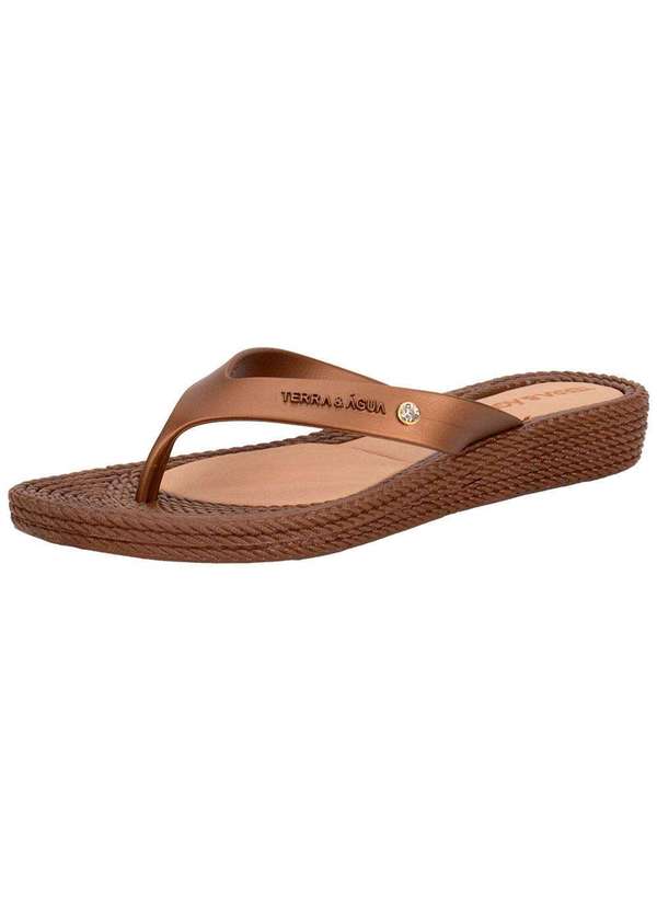 Terra & Agua - Tamanco Feminino Flat Terra & Água 210012 Bronze