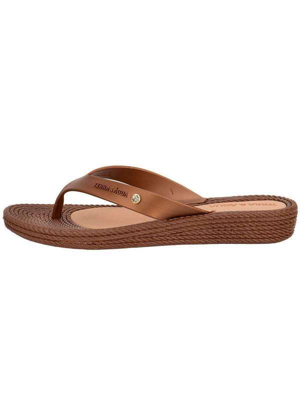 Terra & Agua - Tamanco Feminino Flat Terra & Água 210012 Bronze 2