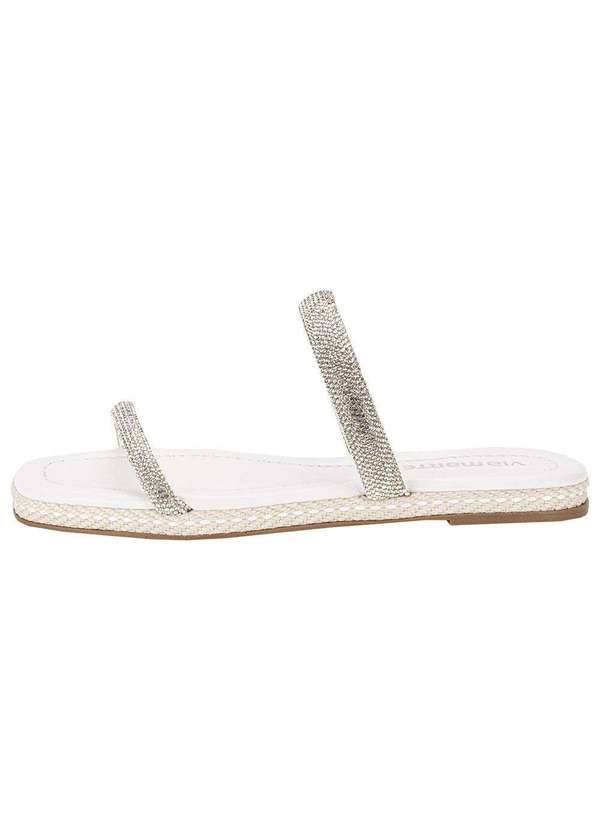 Via Marte - Tamanco Feminino Flat Via Marte 110006 - Branco 2