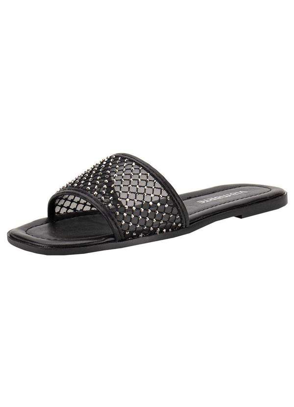 Via Marte - Tamanco Feminino Flat Via Marte 184001 - Preto
