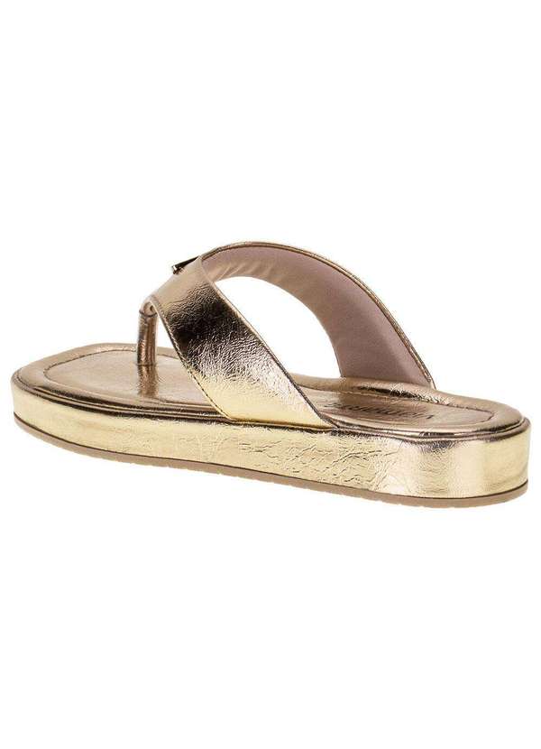 Via Marte - Tamanco Feminino Flat Via Marte - 2321407 - Ouro 3