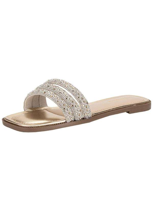 Via Marte - Tamanco Feminino Flat Via Marte 291006 Ouro 1