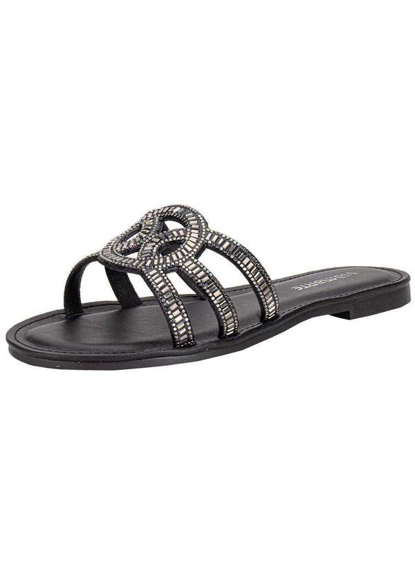 Via Marte - Tamanco Feminino Flat Via Marte 308003 - Preto