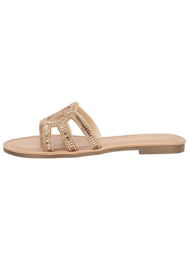 Via Marte - Tamanco Feminino Flat Via Marte 308003 - Ouro/Rosado 2