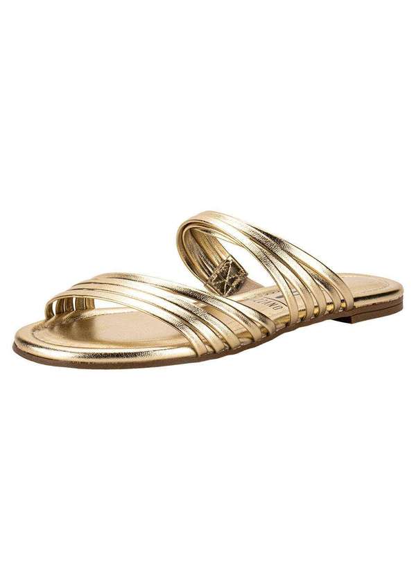 Vizzano - Tamanco Feminino Flat Vizzano 6371188 - Ouro