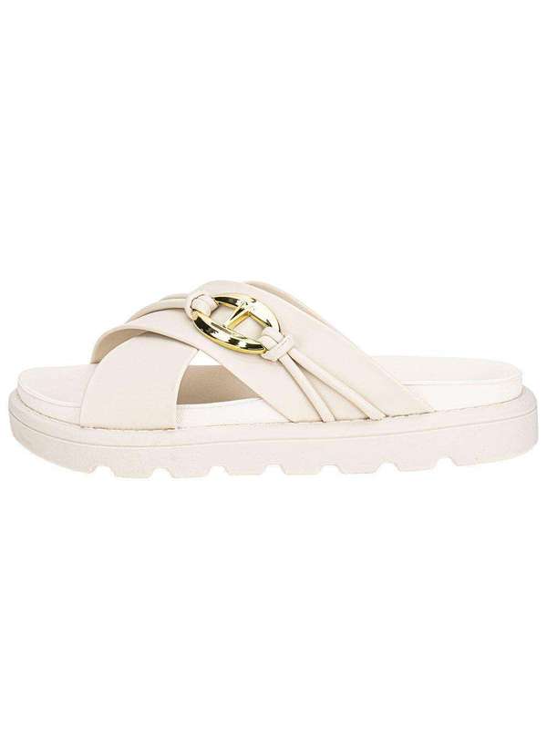 Vizzano - Tamanco Feminino Flat Vizzano 6510111 Branco/Off 2