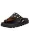 Vizzano - Tamanco Feminino Flat Vizzano 6510117 - Caramelo - variação: - Preto