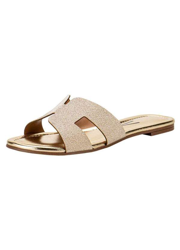 Vizzano - Tamanco Feminino Flat Vizzano 6522101 - Ouro