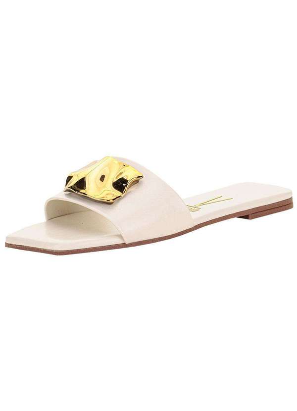 Vizzano - Tamanco Feminino Flat Vizzano 6553100 - Branco/Off