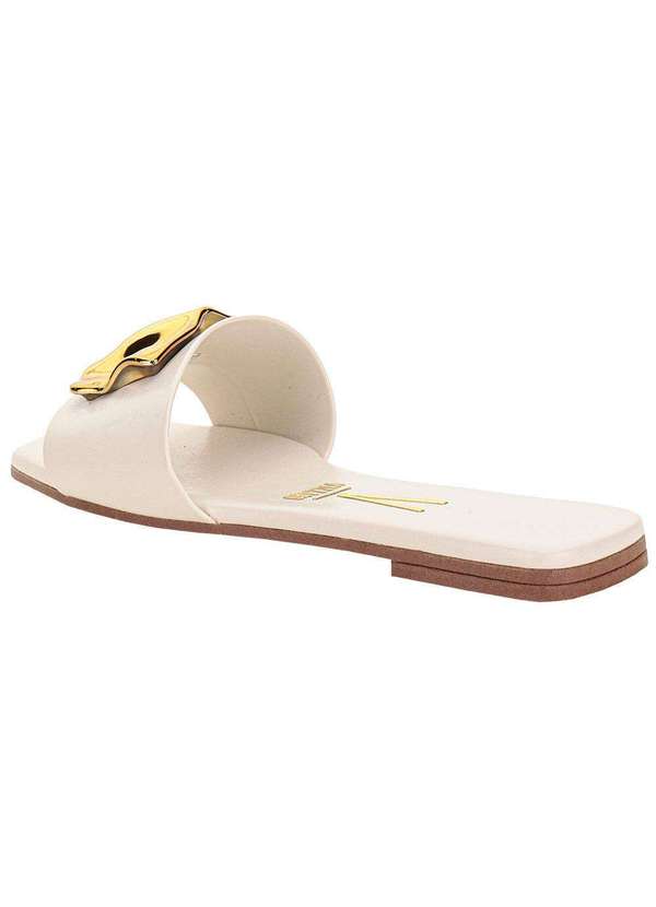 Vizzano - Tamanco Feminino Flat Vizzano 6553100 - Branco/Off 3