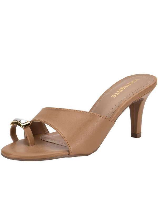 Via Marte - Tamanco Feminino Salto Fino Via Marte 154034 Taupe