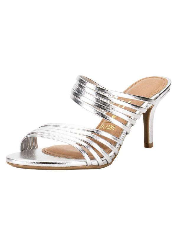 Vizzano - Tamanco Feminino Salto Fino Vizzano 6524101 - Prata