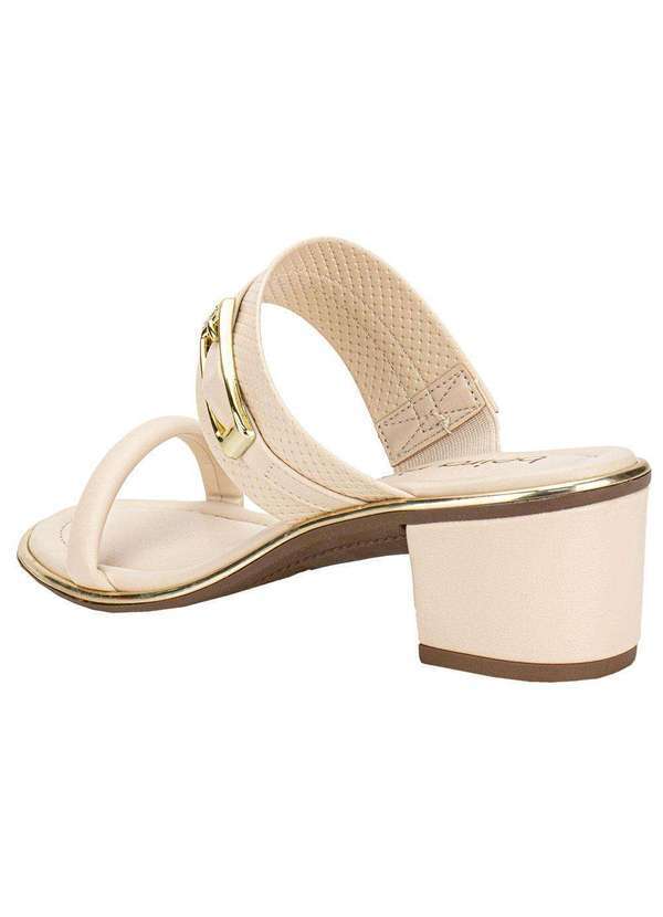 Beira Rio - Tamanco Feminino Salto Grosso Beira Rio 8379252 - Natural 3