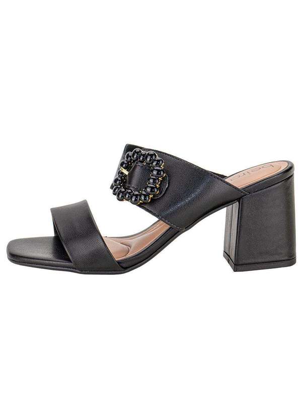 Beira Rio - Tamanco Feminino Salto Grosso Beira Rio 8436232 - Preto 2