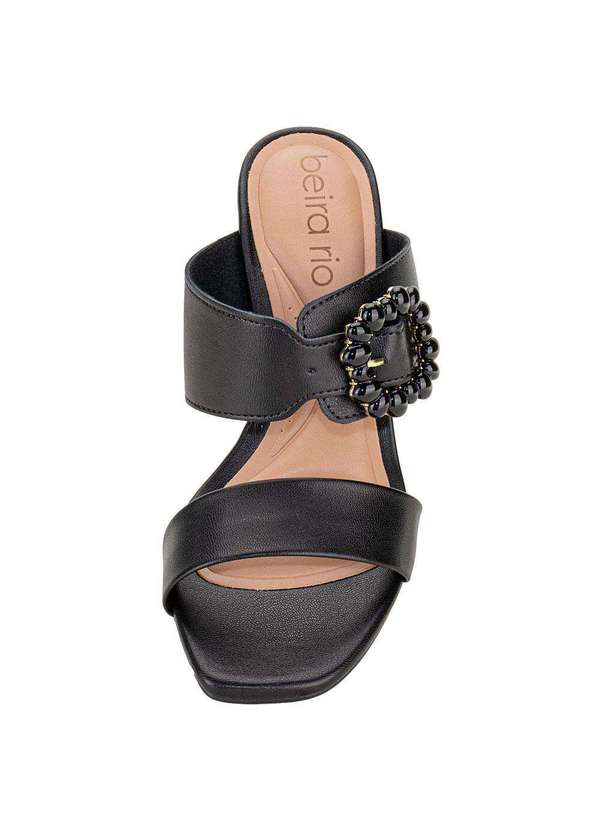 Beira Rio - Tamanco Feminino Salto Grosso Beira Rio 8436232 - Preto 5