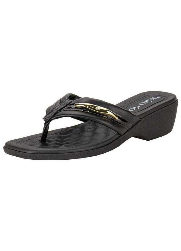 Beira Rio - Tamanco Feminino Salto Grosso Beira Rio 8527103 - Preto