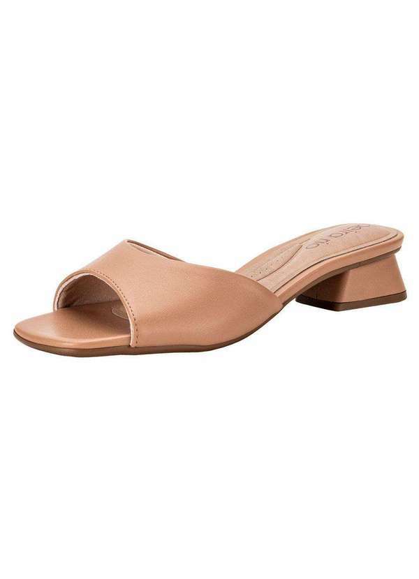 Beira Rio - Tamanco Feminino Salto Grosso Beira Rio 8540100 - Salmão